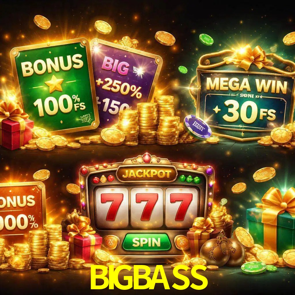 Tipos de bonos BIGBASS incluyendo recompensas de bienvenida y promociones continuas